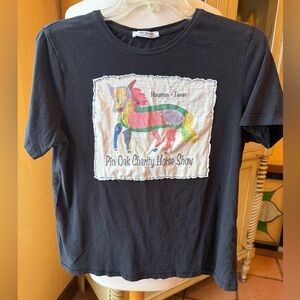 Zara Black Graphic Short Sleeve Tee